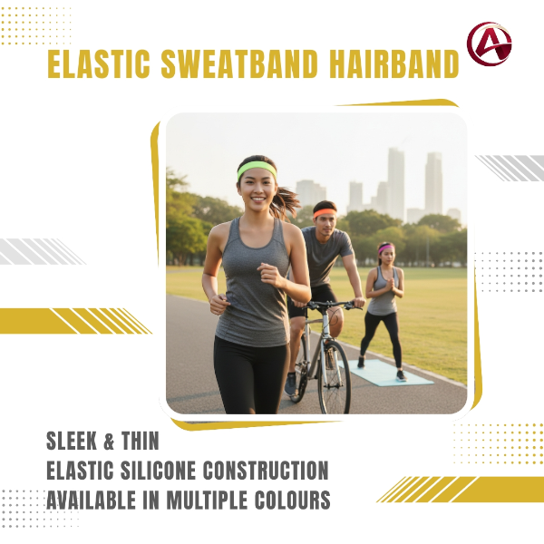 Elastic Sweatband Hairband | Anti-Slip Silicone Sports Hair Band