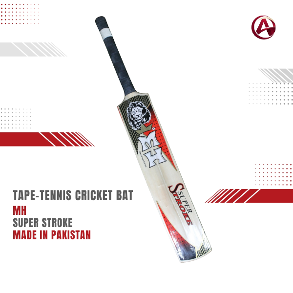 MH Super Stroke Tape-Tennis Cricket Bat | 55 mm Edge | Wooden Bat