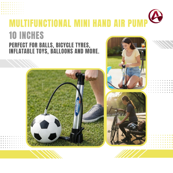 Multifunctional Mini Hand Air Pump 10” – Shimei Portable Ball & Bicycle Pump